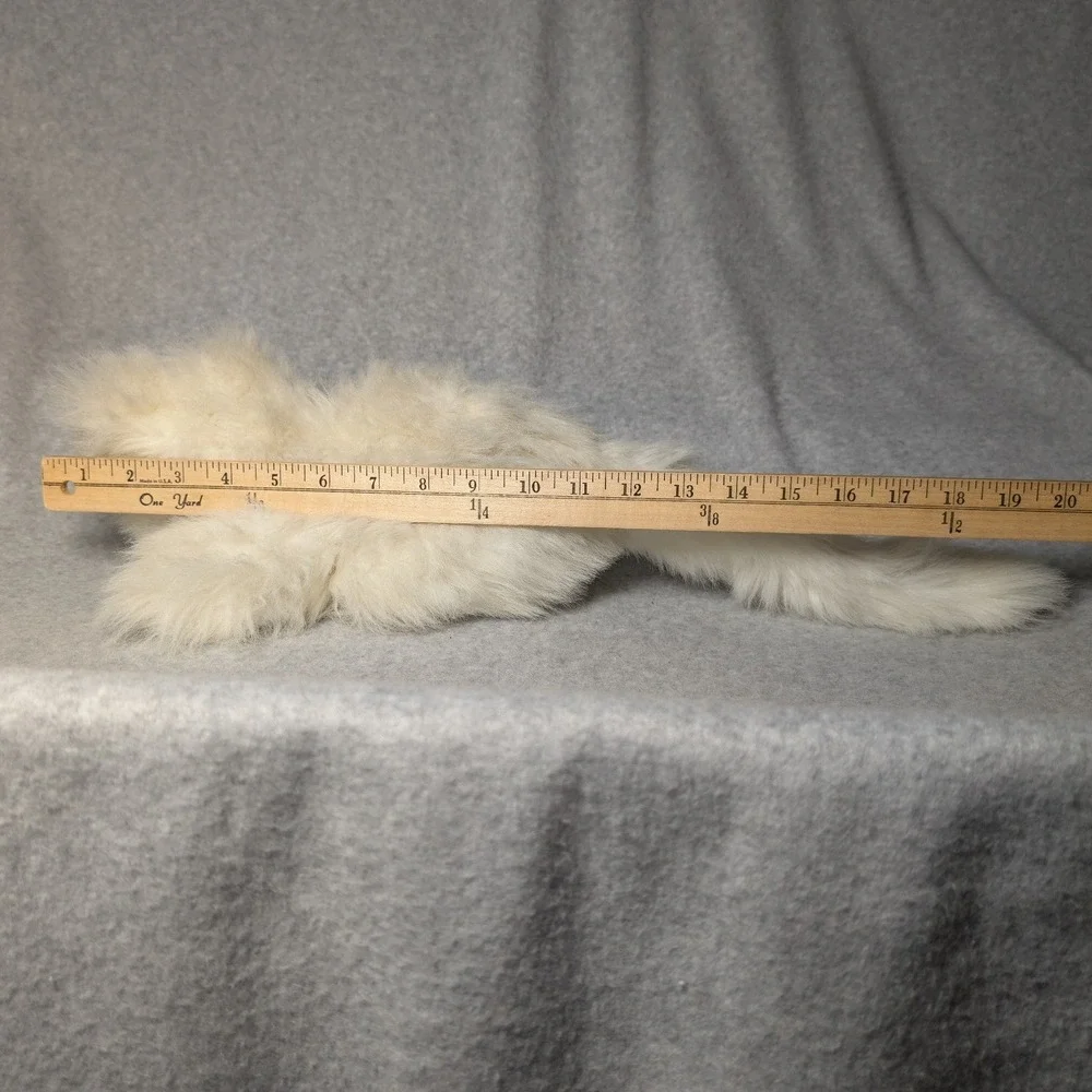 Animal Express Plush Cat Unisex OS White Excellent 1978 Vintage Long Hair Fluffy